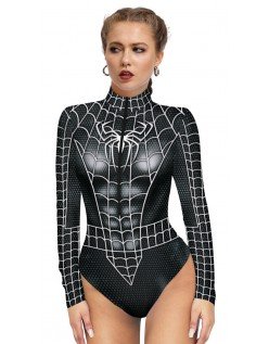 Seksikäs Musta Spidergirl Asu Uima Asut Naisille Rantaasut Supersankariasut Bodysuit