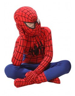 Klassinen Supersankari Spiderman Asu Lapsille Punainen